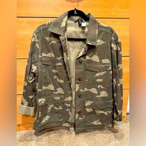 H&M Camo Shacket Utility Jacket